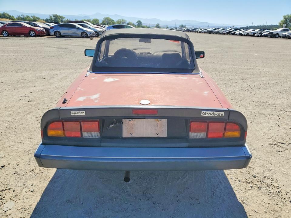 1987 Alfa romeo Spider VIN ZARBA5640H1045254 COPART salvage auction — MINOR DENT/SCRATCHES, CA - DIS/DLR/EXP APP FOR DUP CLEAN, sold $3,150 on 2026-08-07 (photo 6)