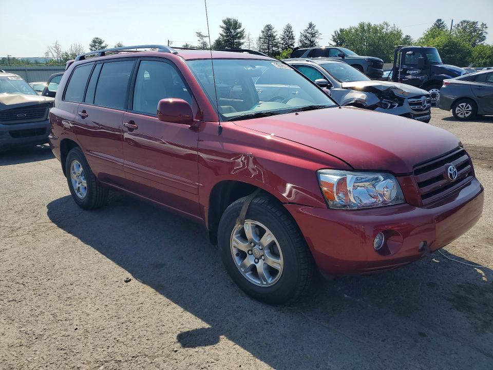 2007 Toyota Highlander VIN JTEHP21A670228737 COPART salvage auction — FRONT END, PA - CERTIFICATE OF SALVAGE, sold $250 on 2026-07-31 (photo 4)
