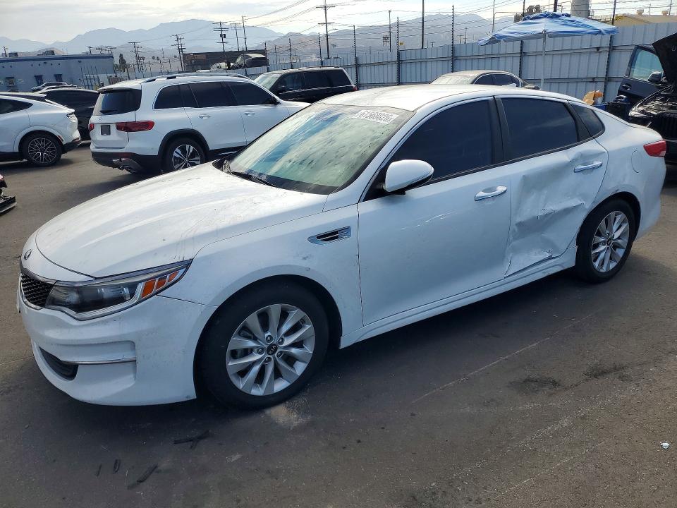 2017 Kia Optima VIN 5XXGT4L39HG164019 COPART salvage auction — VANDALISM, Ca - Salvage Certificate, sold $250 on 2026-07-27 (photo 1)