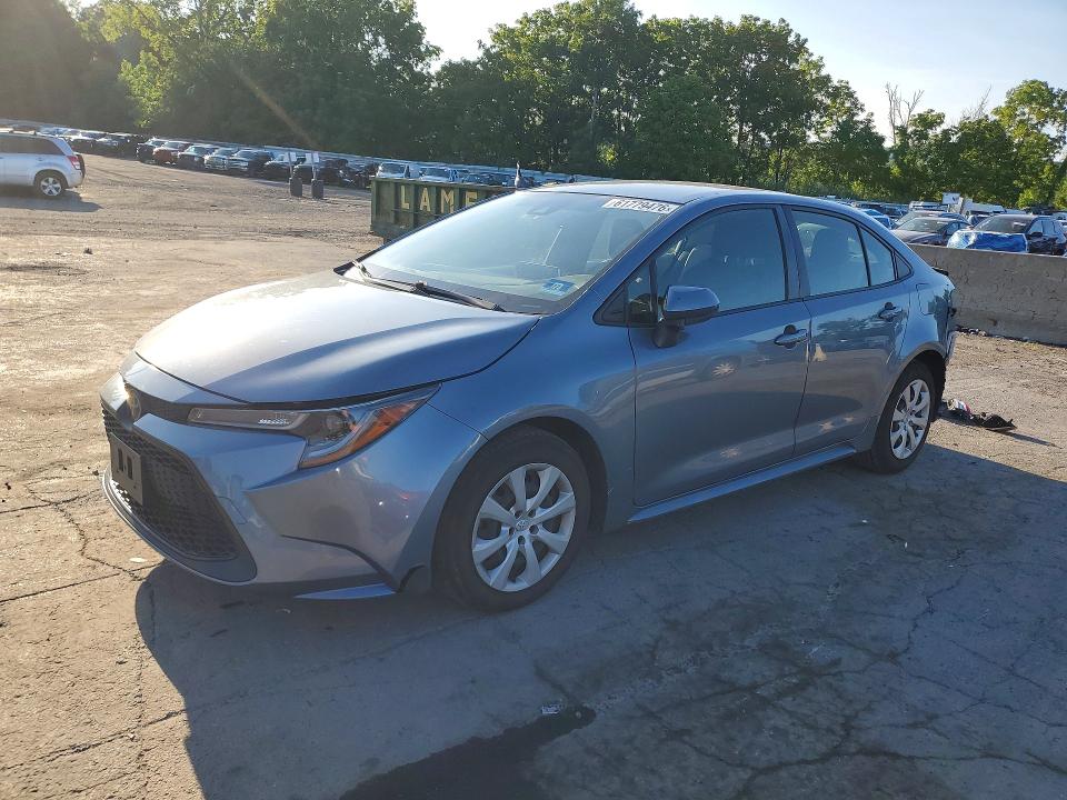 2020 Toyota Corolla VIN JTDEPRAE9LJ021654 COPART salvage auction — REAR END, Ny - Mv-907A Salvage Certificate, sold $3,100 on 2026-07-28 (photo 1)