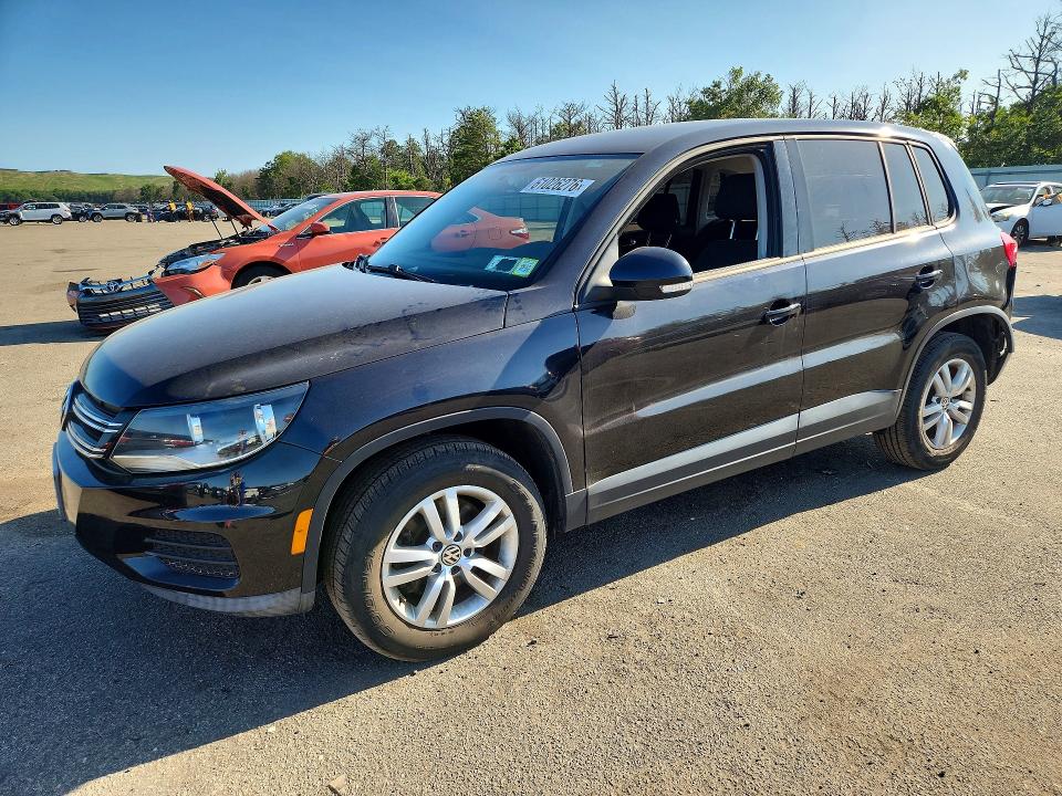 2012 Volkswagen Tiguan VIN WVGAV7AX6CW558345 COPART salvage auction — REAR END, NY - MV-907A SALVAGE CERTIFICATE, sold $400 on 2026-07-27 (photo 1)