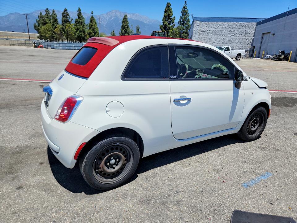 2013 Fiat VIN 3C3CFFDR4DT684460 COPART salvage auction — FRONT END, Ca - Salvage Certificate, sold $225 on 2026-08-18 (photo 3)