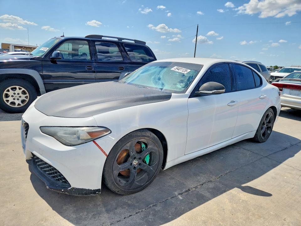 2018 Alfa romeo Giulia VIN ZARFAEBN8J7566032 COPART salvage auction — FRONT END, Tx - Certificate Of Title, sold $3,650 on 2026-07-30 (photo 1)