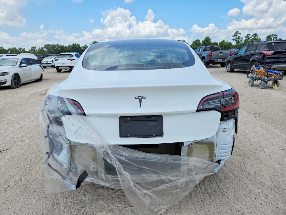 2022 Tesla Model 3 VIN 5YJ3E1EA4NF348642 COPART salvage auction — REAR END, Tx - Salvage Vehicle Title, sold $650 on 2026-07-24 (photo 6)