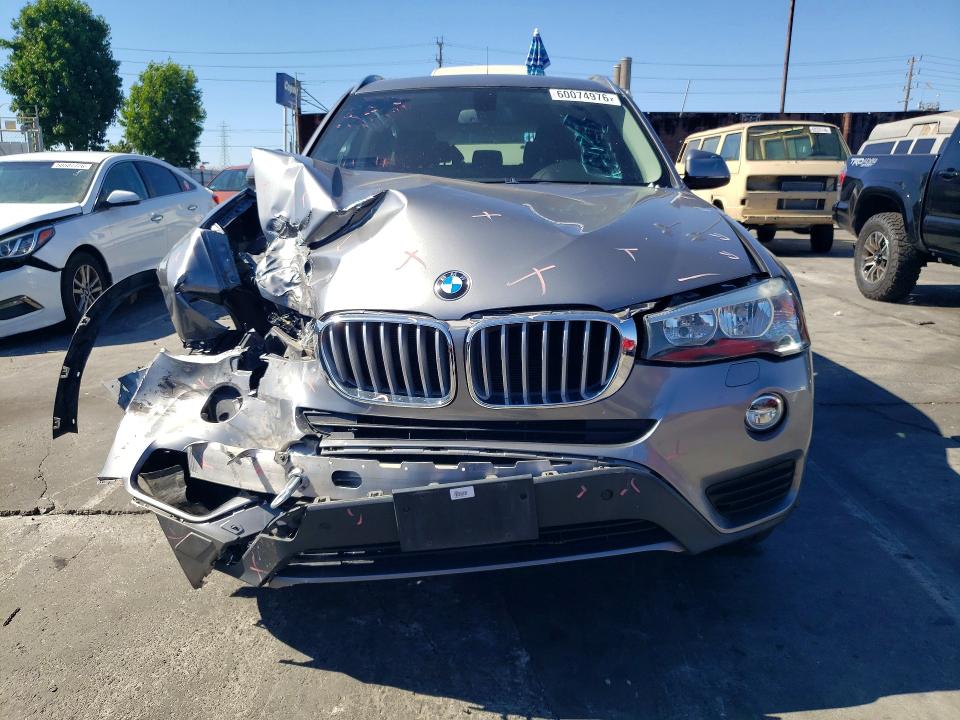 2017 BMW X3 VIN 5UXWZ7C38H0X41697 COPART salvage auction — FRONT END, Ca - Salvage Certificate, sold $975 on 2026-07-15 (photo 5)