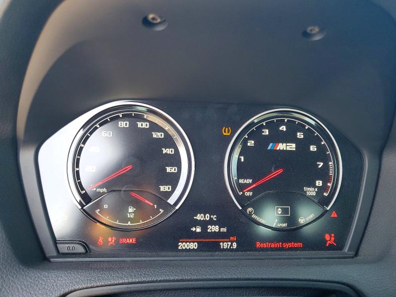 2020 BMW M2 VIN WBS1J3C06L7H57443 COPART salvage auction — FRONT END, Ca - Salvage Certificate, sold $18,200 on 2026-08-20 (photo 9)