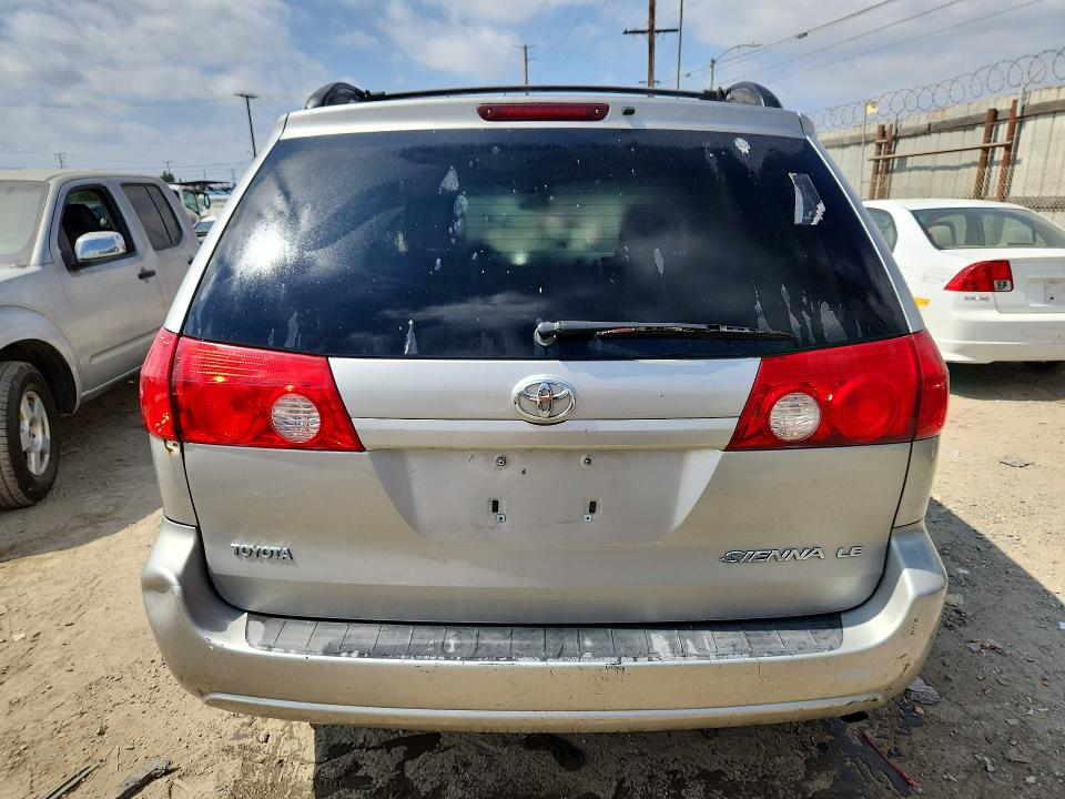 2008 Toyota Sienna VIN 5TDZK23C88S200457 COPART salvage auction — REAR END, Or - Dis/Dlr/Exp Only Clean Title (P), sold $575 on 2026-07-27 (photo 6)