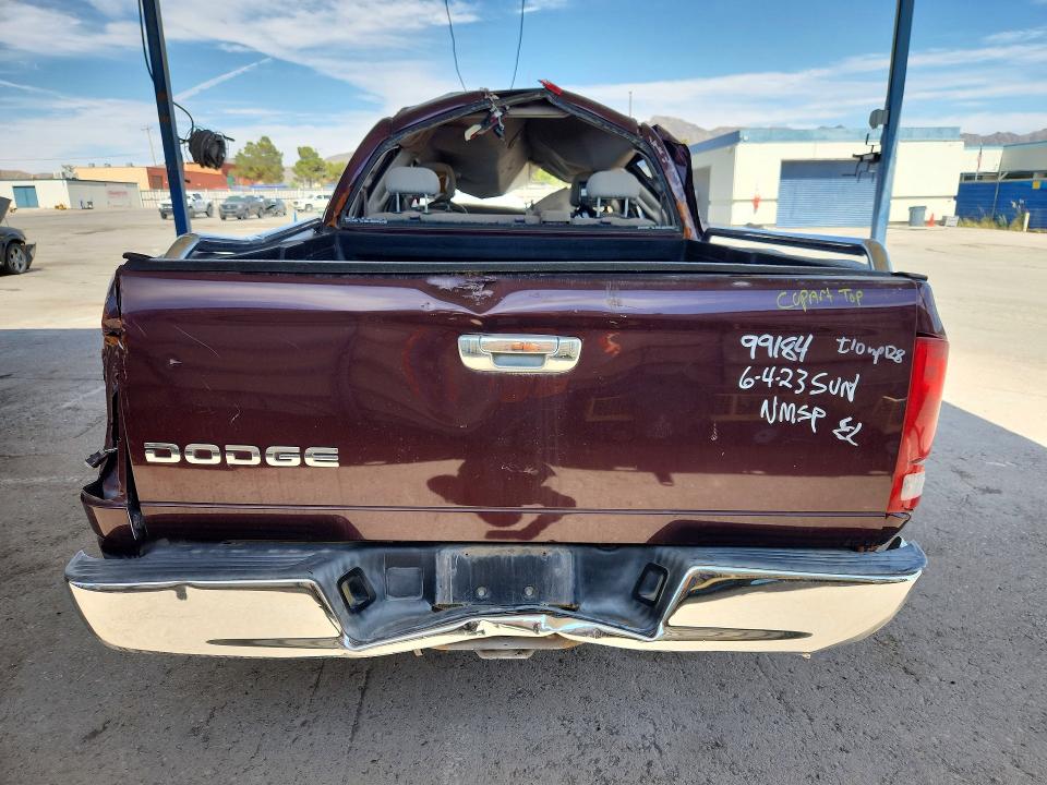 2004 Dodge Ram 1500 VIN 1D7HA18KX4J135052 COPART salvage auction — ROLLOVER, Nm - Certificate Of Title (P), sold $250 on 2026-07-10 (photo 6)