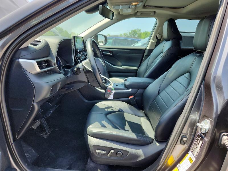 2022 Toyota Highlander VIN 5TDGBRCH5NS537756 COPART salvage auction — FRONT END, Pa - Certificate Of Salvage, sold $12,400 on 2026-07-15 (photo 7)