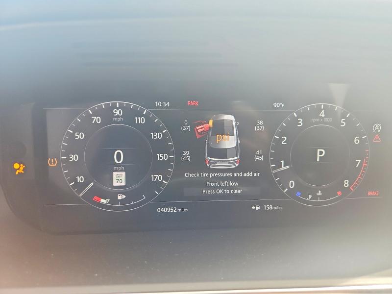 2020 Land rover RANGE ROVER VIN SALGV2SE8LA569187 COPART salvage auction — FRONT END, Al - Cert Of Title-Salvage Title, sold $21,100 on 2026-09-15 (photo 9)