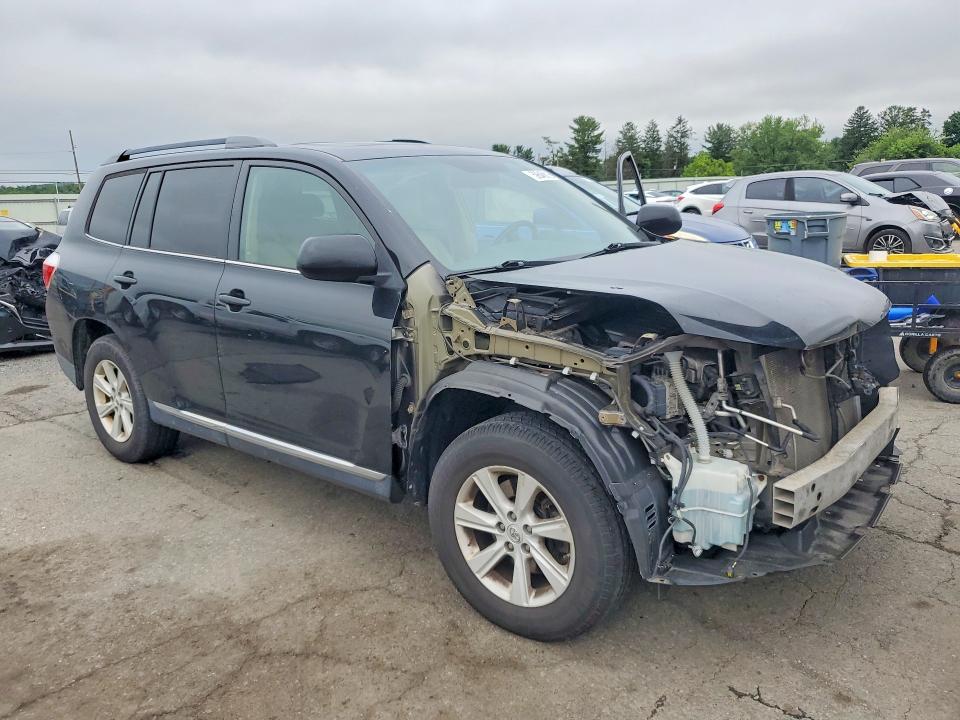 2012 Toyota Highlander VIN 5TDBK3EH9CS099244 COPART salvage auction — FRONT END, Pa - Certificate Of Salvage, sold $2,950 on 2026-07-31 (photo 4)