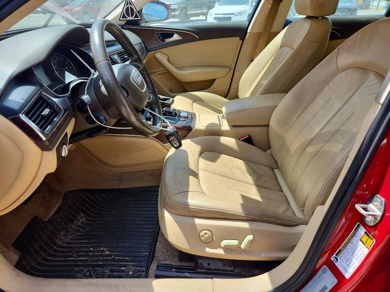 2012 Audi A6 VIN WAUGGAFC6CN157618 COPART salvage auction — WATER/FLOOD, Tx - Salvage Title-Flood Damage, sold $300 on 2026-07-14 (photo 7)