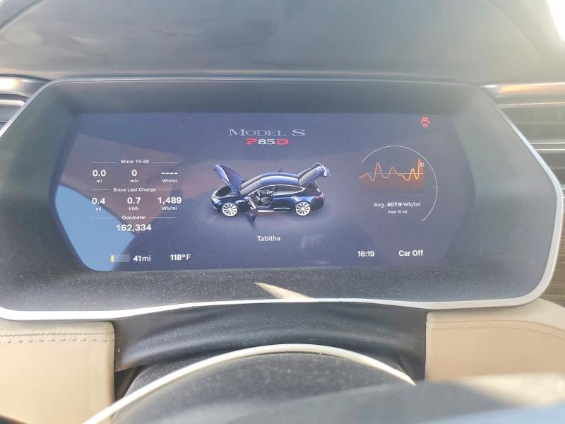 2015 Tesla Model s VIN 5YJSA1H21FFP69795 COPART salvage auction — MINOR DENT/SCRATCHES, Az - Certificate Of Title, sold $1,300 on 2026-07-31 (photo 9)
