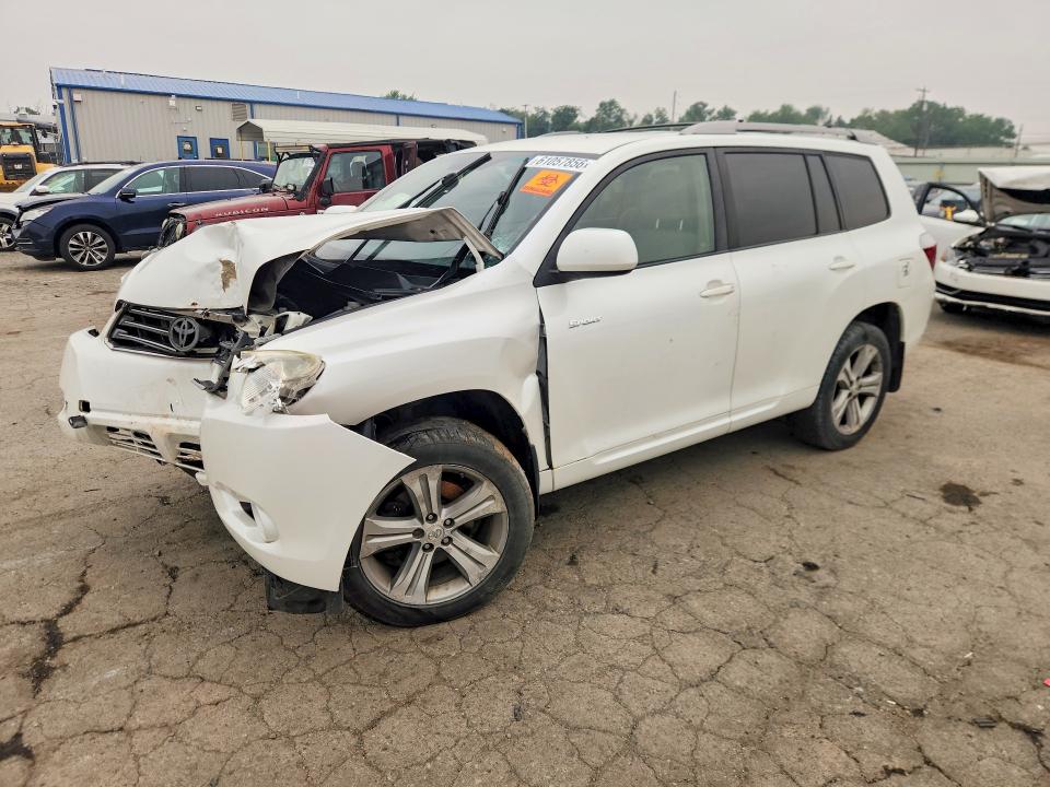 2008 Toyota Highlander VIN JTEES43A682037934 COPART salvage auction — FRONT END, Pa - Cert Of Title, sold $1,200 on 2026-07-24 (photo 1)