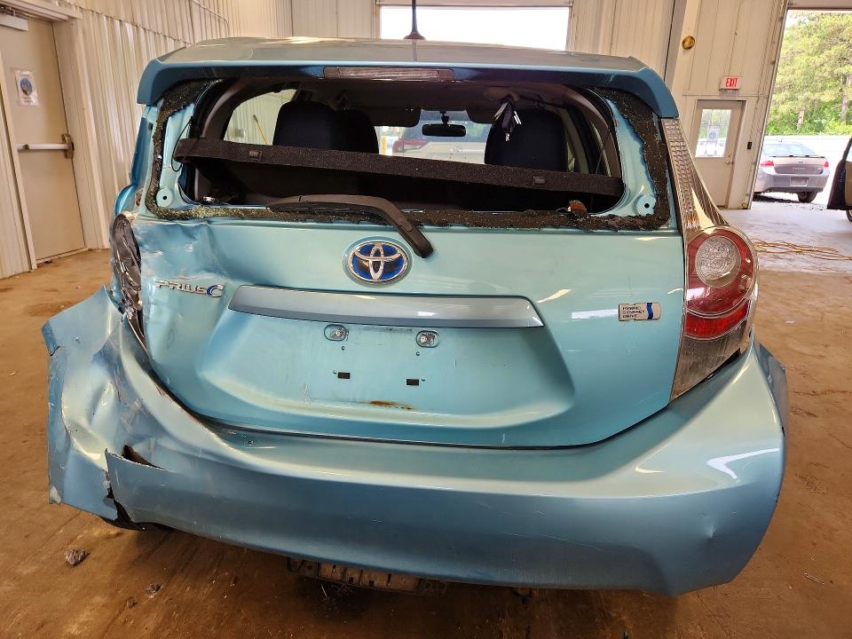 2012 Toyota Prius VIN JTDKDTB36C1019575 COPART salvage auction — REAR END, Mn - Cert Of Title-Salvage, sold $575 on 2026-07-23 (photo 6)