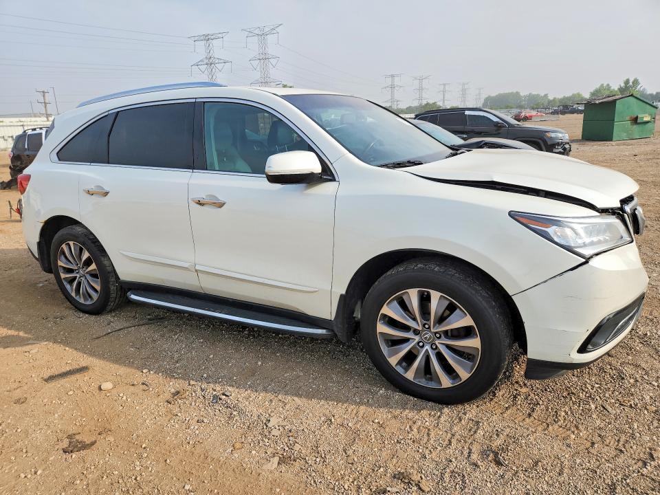 2014 Acura Mdx VIN 5FRYD4H41EB027303 COPART salvage auction — FRONT END, Il - Salvage Certificate, sold $600 on 2026-08-28 (photo 4)