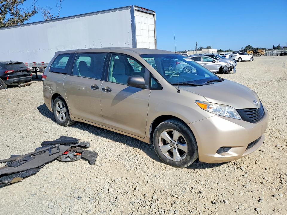2014 Toyota Sienna VIN 5TDZK3DC5ES446608 COPART salvage auction — REAR END, CA - SALVAGE CERTIFICATE, sold $2,850 on 2026-07-28 (photo 4)