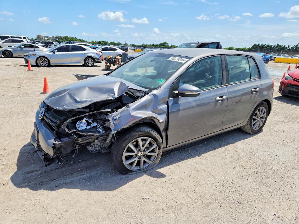2010 Volkswagen Golf VIN WVWDA7AJ5AW284464 COPART salvage auction — FRONT END, Fl - Cert Of Title Slvg Rebuildable, sold $275 on 2026-08-12 (photo 1)