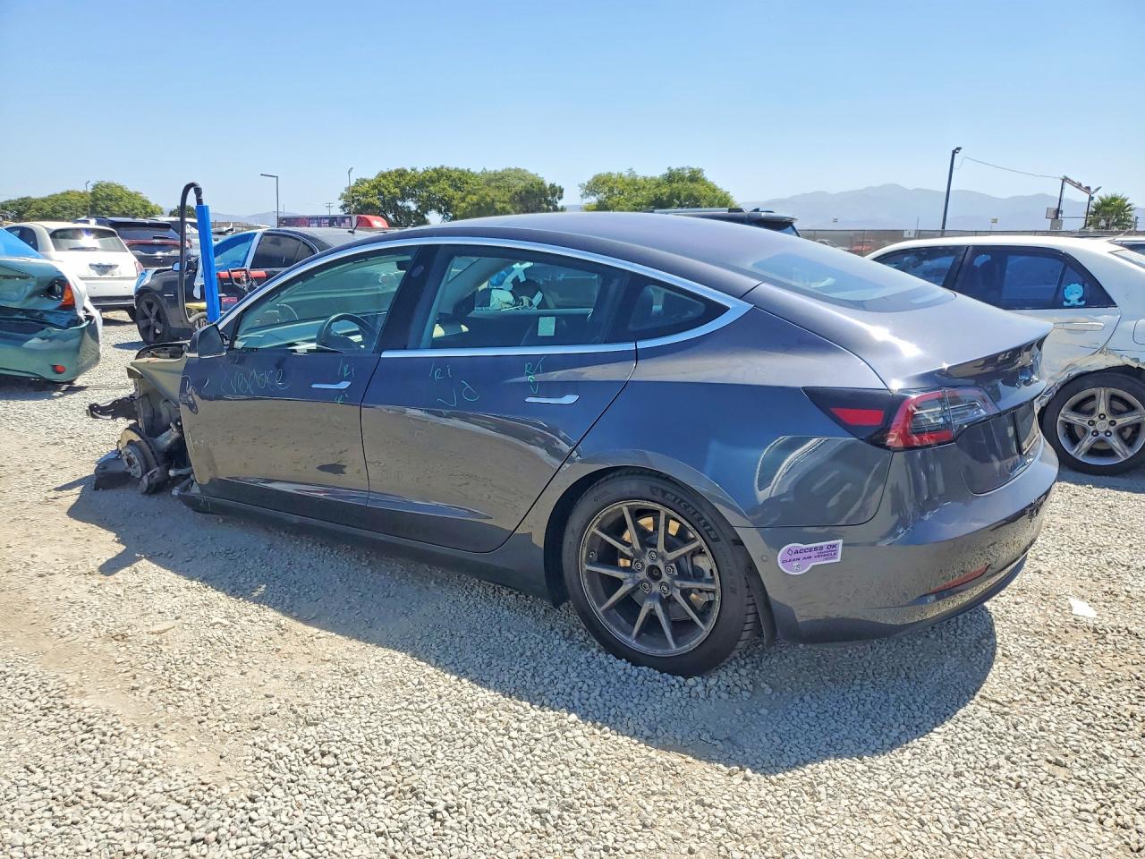 2018 Tesla Model 3 VIN 5YJ3E1EA3JF158213 COPART salvage auction — Front End, CA - SALVAGE CERTIFICATE, sold $4,000 on 2026-07-10 (photo 2)