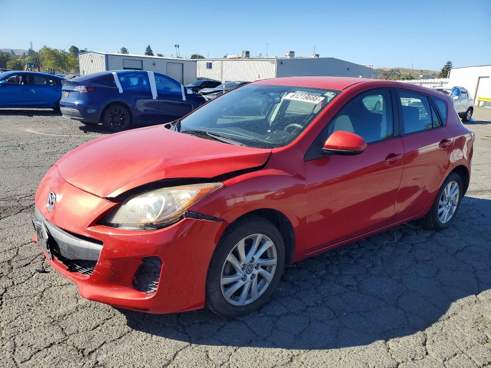 2013 Mazda 3 VIN JM1BL1LP4D1821276 COPART salvage auction — FRONT END, Ca - Salvage Certificate, sold $425 on 2026-07-24 (photo 1)