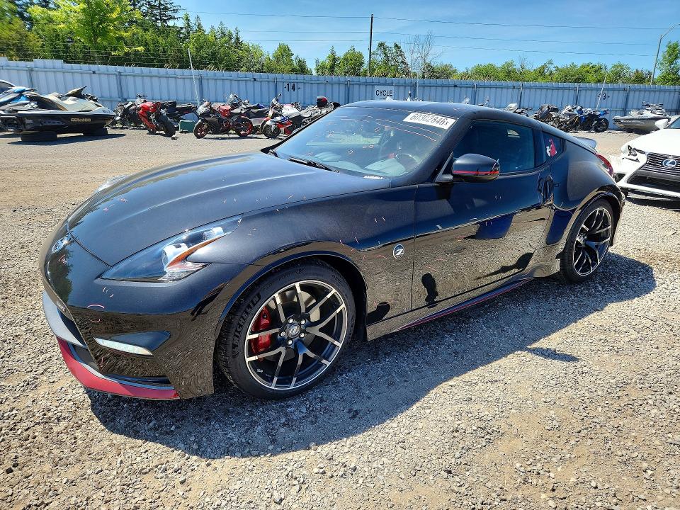 2020 Nissan 370z VIN JN1AZ4EH8LM823548 COPART salvage auction — UNDERCARRIAGE, ON - PERMIT NO BRAND - UNFIT, sold $27,750 on 2026-07-28 (photo 1)