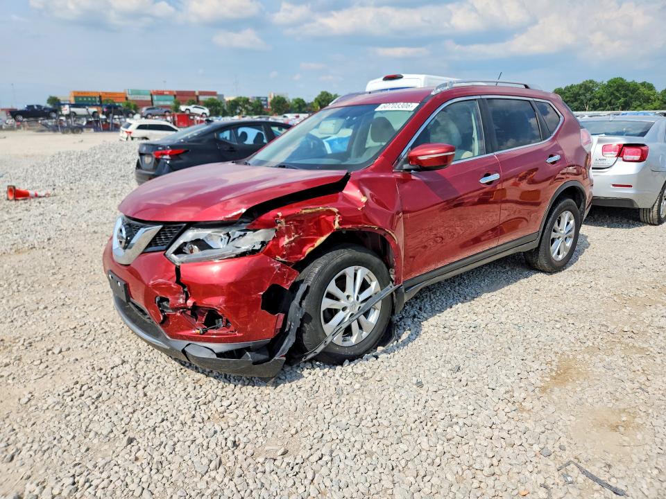 2015 Nissan Rogue VIN KNMAT2MV8FP512960 COPART salvage auction — FRONT END, Oh - Certificate Of Title, sold $600 on 2026-07-24 (photo 1)