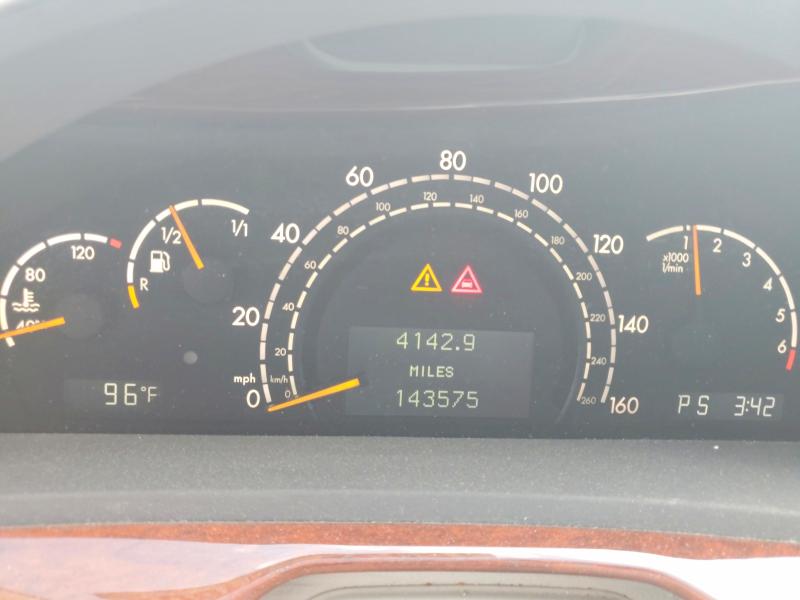 2004 Mercedes-benz S-klasse VIN WDBNG83J24A405103 COPART salvage auction — SIDE, KY - CERT OF TITLE-SALVAGE, sold $275 on 2026-07-22 (photo 9)