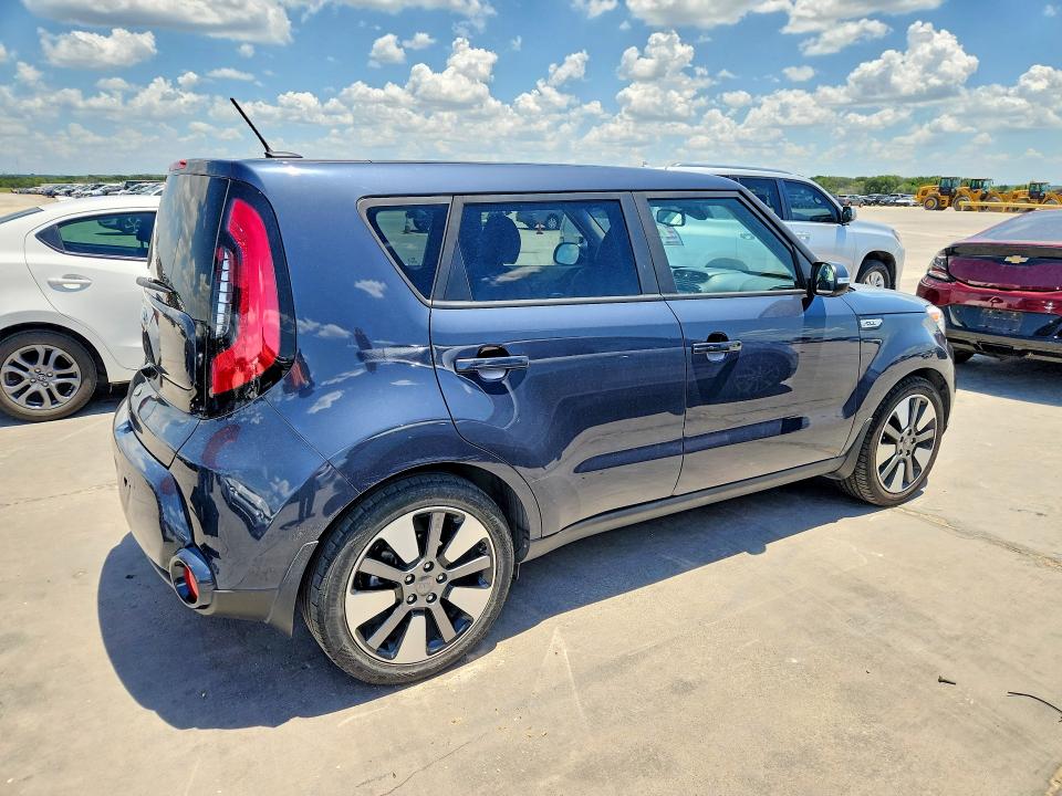 2016 Kia Soul VIN KNDJX3A5XG7376055 COPART salvage auction — NORMAL WEAR, Tx - Certificate Of Title, sold $2,300 on 2026-07-13 (photo 3)