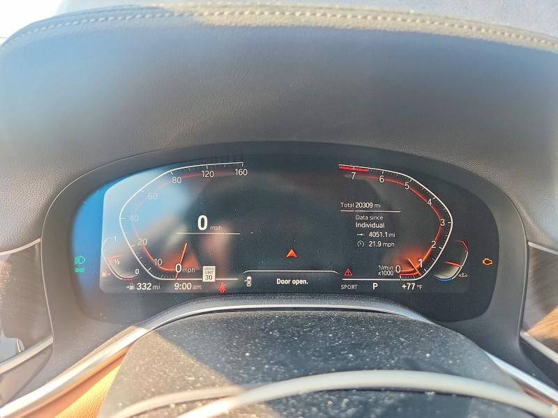 2022 BMW 7er VIN WBA7T4C0XNCK11394 COPART salvage auction — FRONT END, Ma - Cert Of Title-Salvage, sold $24,700 on 2026-07-22 (photo 9)