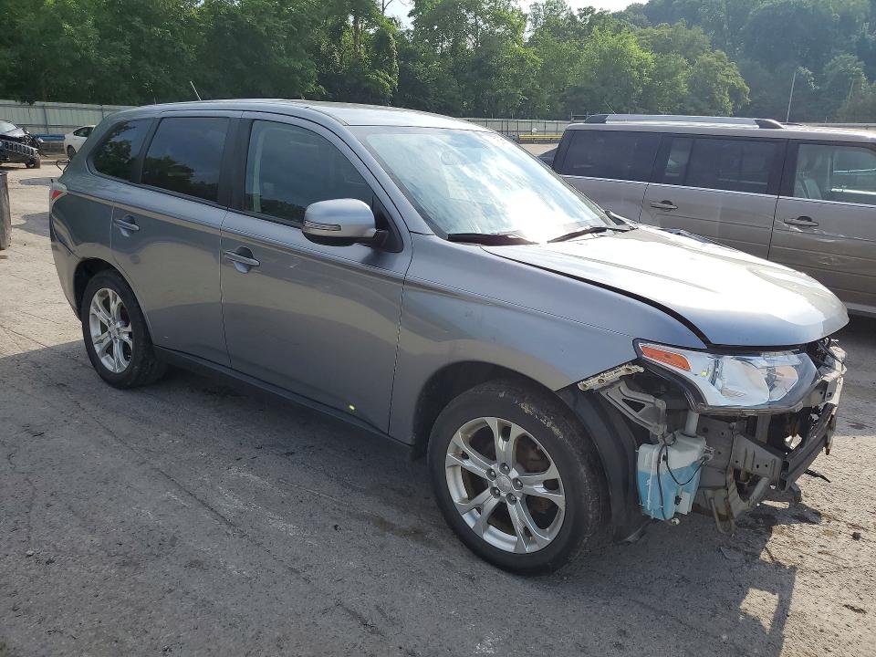 2014 Mitsubishi Outlander VIN JA4AZ3A37EZ009781 COPART salvage auction — FRONT END, Pa - Certificate Of Salvage, sold $100 on 2026-07-23 (photo 4)