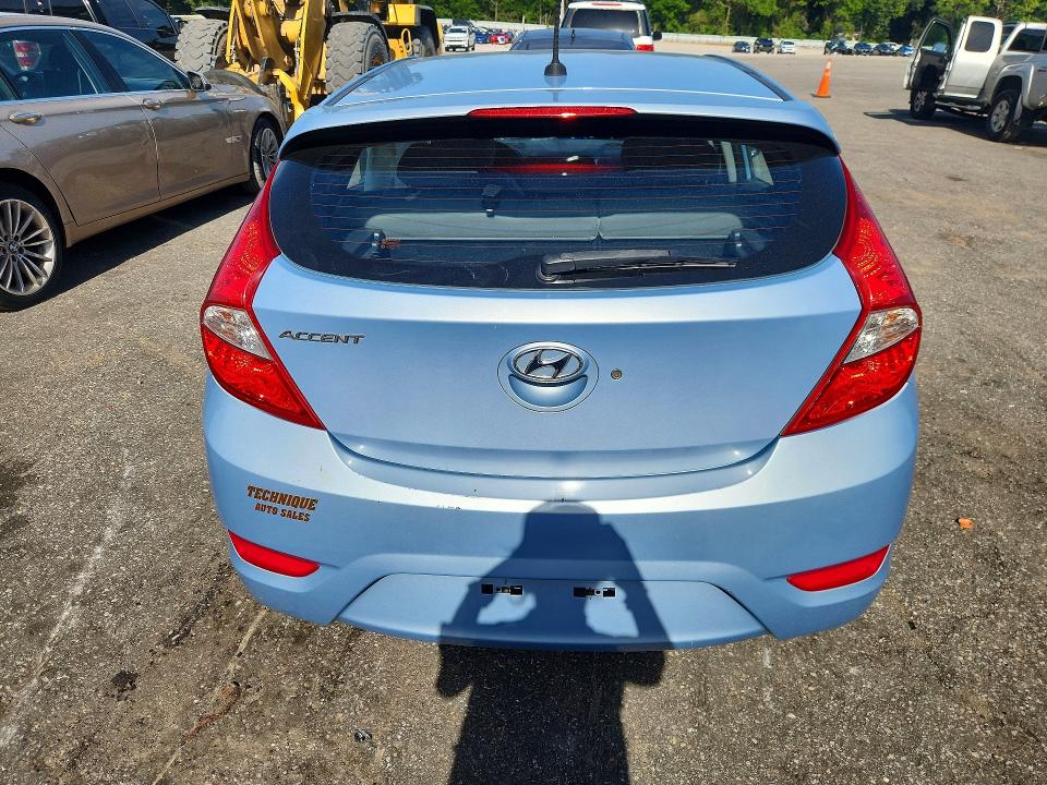 2014 Hyundai Accent VIN KMHCU5AE2EU151443 COPART salvage auction — FRONT END, AL - CERTIFICATE OF TITLE, sold $250 on 2026-07-27 (photo 6)