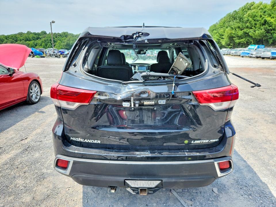 2019 Toyota Highlander VIN 5TDDZRFH8KS727511 COPART salvage auction — REAR END, PA - CERTIFICATE OF SALVAGE, sold $11,500 on 2026-07-23 (photo 6)