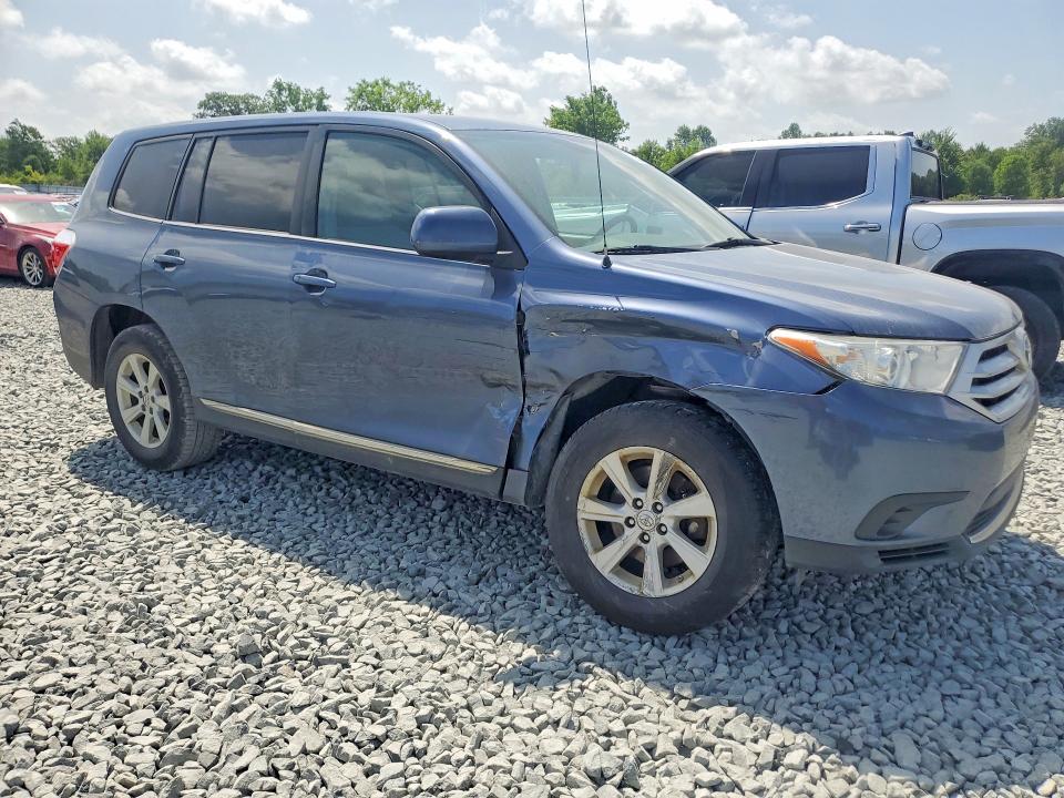 2012 Toyota Highlander VIN 5TDBK3EH4CS163223 COPART salvage auction — FRONT END, OH - CERT OF TITLE-SALVAGE, sold $550 on 2026-07-13 (photo 4)