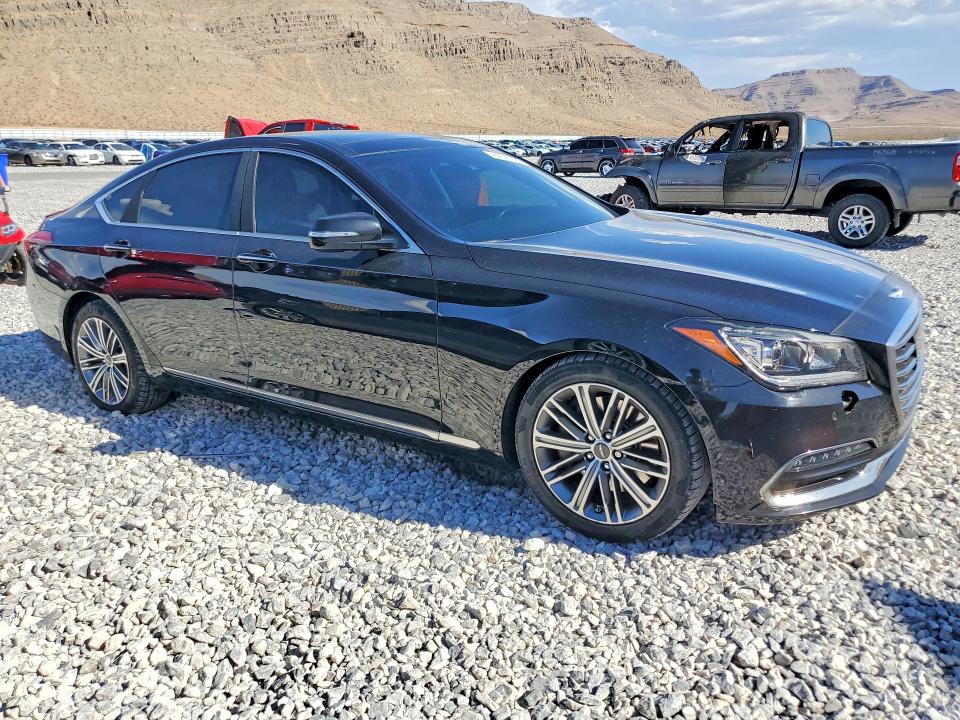 2018 Genesis VIN KMHGN4JE5JU234271 COPART salvage auction — REAR END, NV - SALVAGE TITLE, sold $3,850 on 2026-08-03 (photo 4)