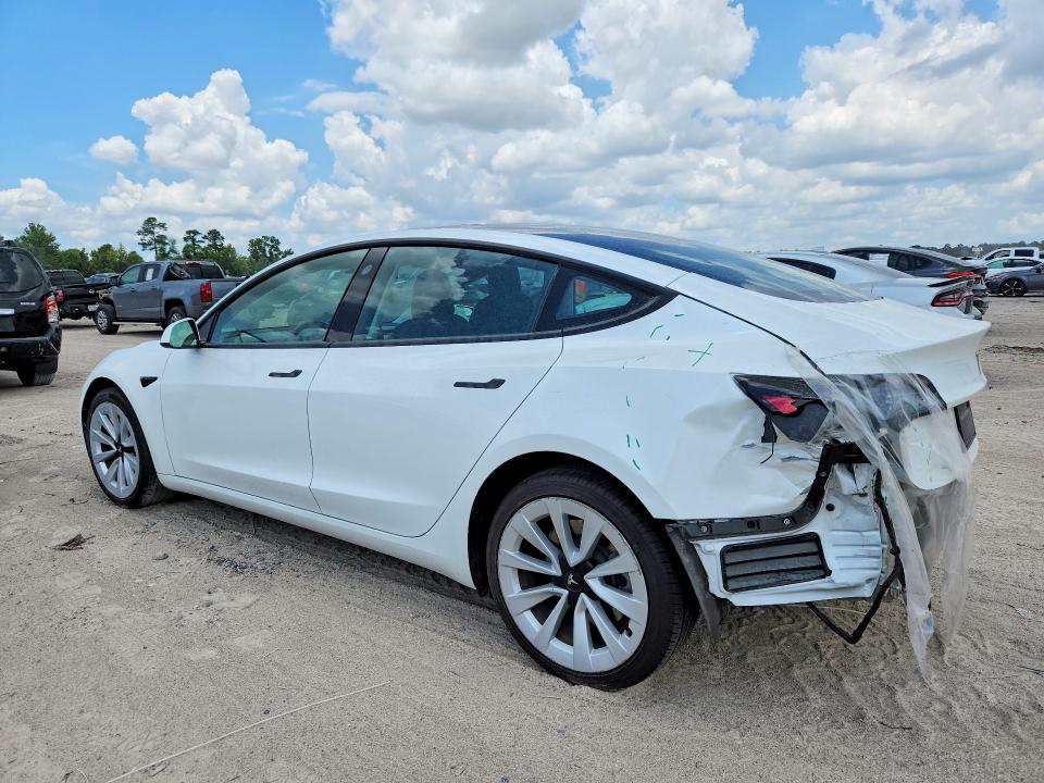 2022 Tesla Model 3 VIN 5YJ3E1EA4NF348642 COPART salvage auction — REAR END, Tx - Salvage Vehicle Title, sold $650 on 2026-07-24 (photo 2)