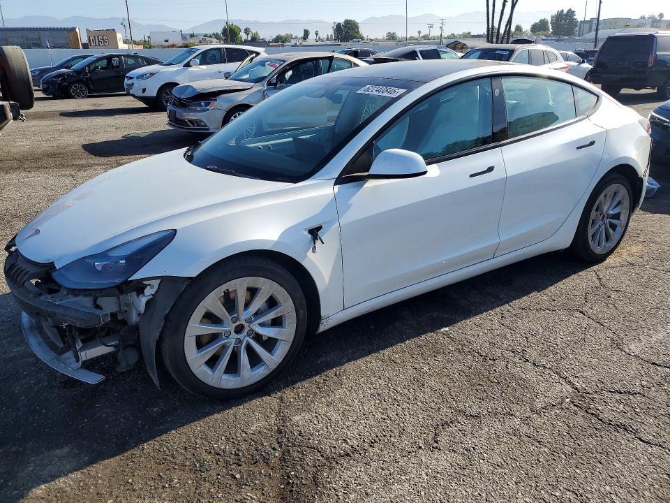 2022 Tesla Model 3 VIN 5YJ3E1EB5NF103762 — COPART salvage auction photo