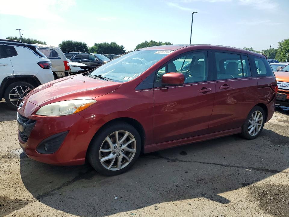 2012 Mazda 5 VIN JM1CW2DL2C0142558 COPART salvage auction — REAR END, Ct - Cert Of Title-Salvage, sold $575 on 2026-07-09 (photo 1)