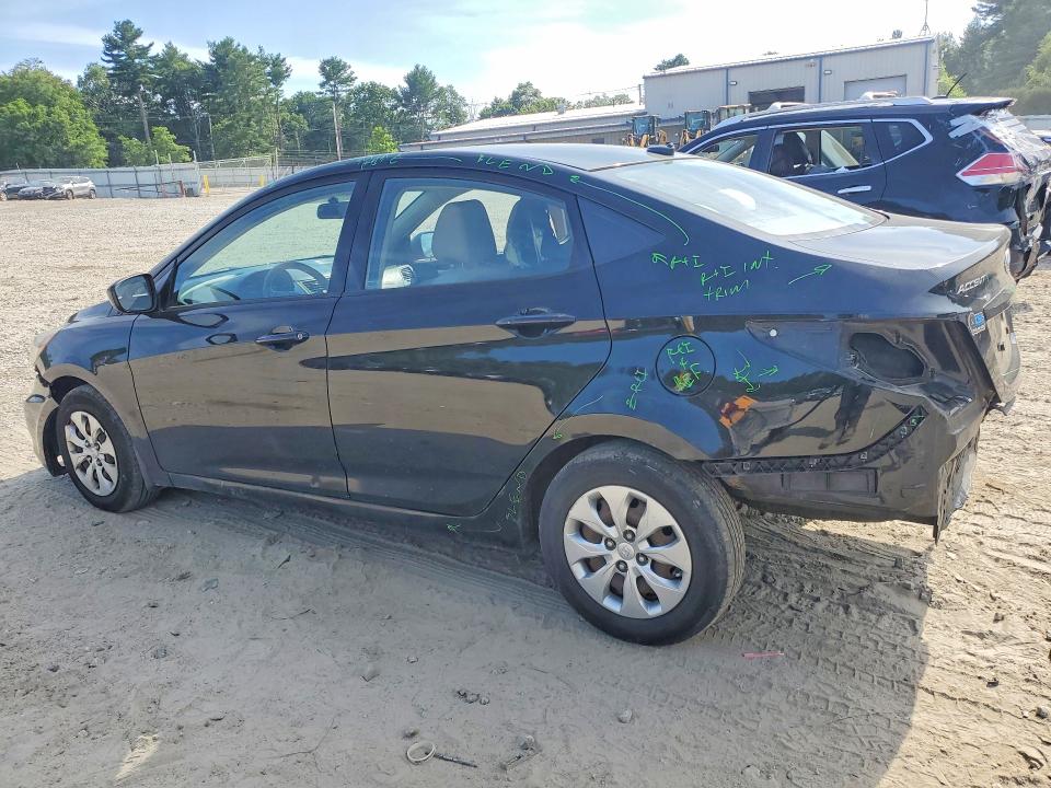 2016 Hyundai Accent VIN KMHCT4AE2GU102582 COPART salvage auction — REAR END, Ma - Cert Of Title-Reconstrctd Coll, sold $725 on 2026-07-27 (photo 2)