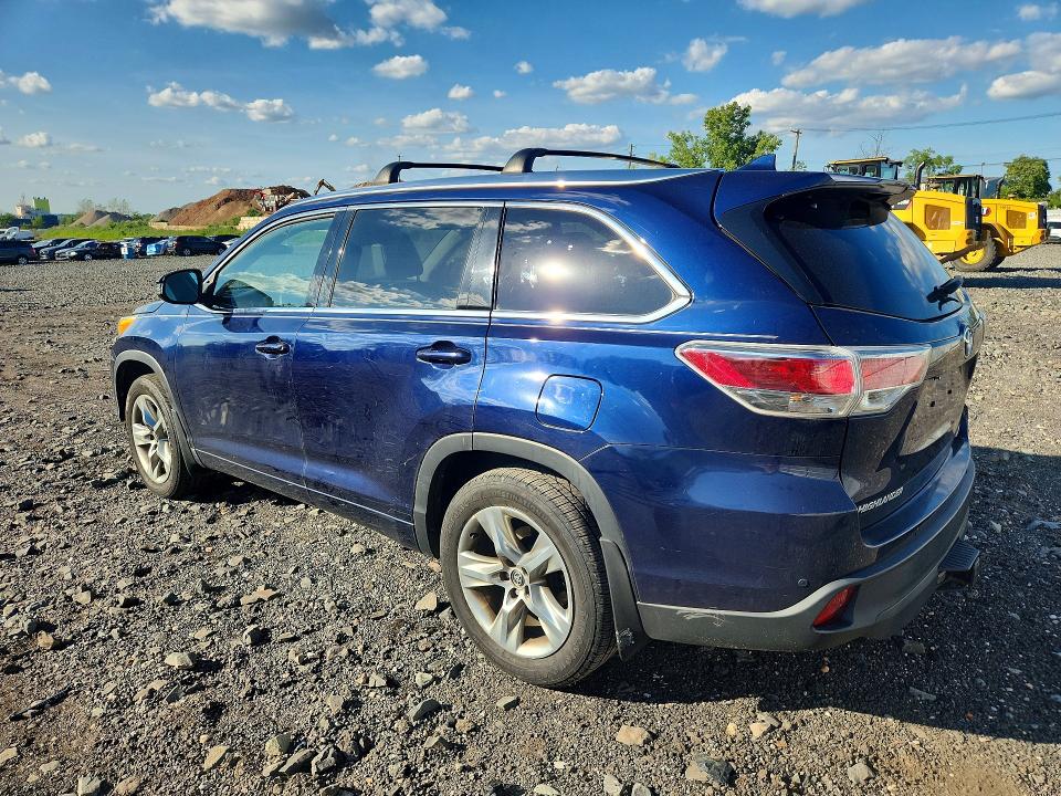 2016 Toyota Highlander VIN 5TDDKRFH4GS234002 COPART salvage auction — FRONT END, Pa - Certificate Of Salvage, sold $5,700 on 2026-07-23 (photo 2)