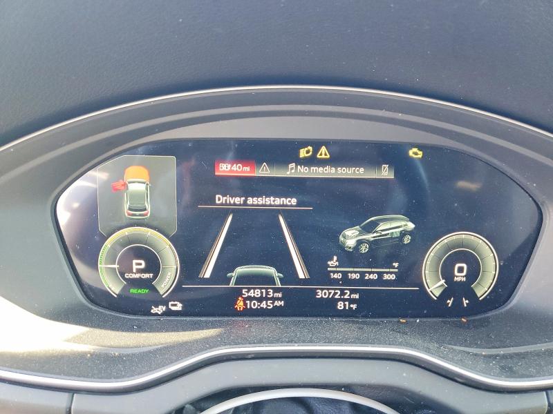 2021 Audi Q5 VIN WA1G2AFY9M2077031 COPART salvage auction — FRONT END, Ny - Mv-907A Salvage Certificate, sold $14,200 on 2026-08-26 (photo 9)