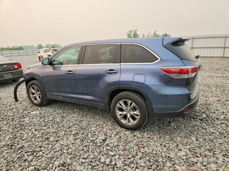 2016 Toyota Highlander VIN 5TDBKRFH3GS344854 COPART salvage auction — FRONT END, WI - CLEAN TTL-MANUFACTURER BUYBACK, sold $4,400 on 2026-07-27 (photo 2)