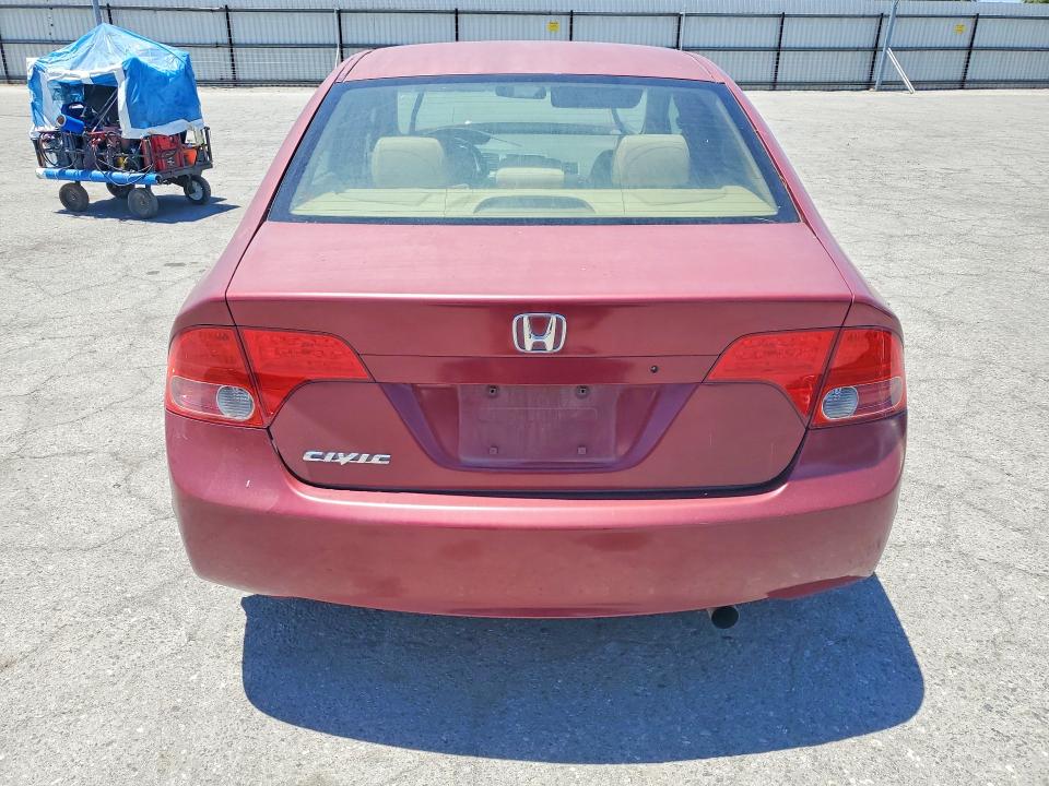 2006 Honda Civic VIN JHMFA168X6S013800 COPART salvage auction — FRONT END, CA - SALVAGE CERTIFICATE, sold $225 on 2026-07-31 (photo 6)