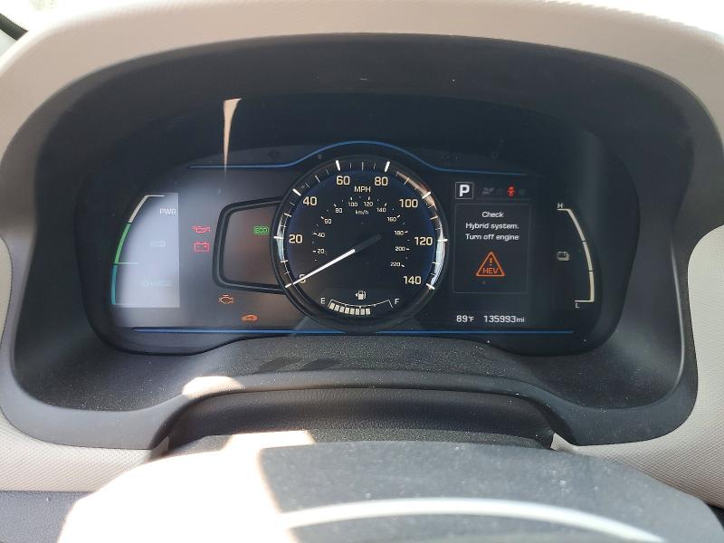 2017 Hyundai Ioniq VIN KMHC65LC2HU024282 COPART salvage auction — FRONT END, CA - APP FOR DUP CLEAN OR AC, sold $2,950 on 2026-07-17 (photo 9)