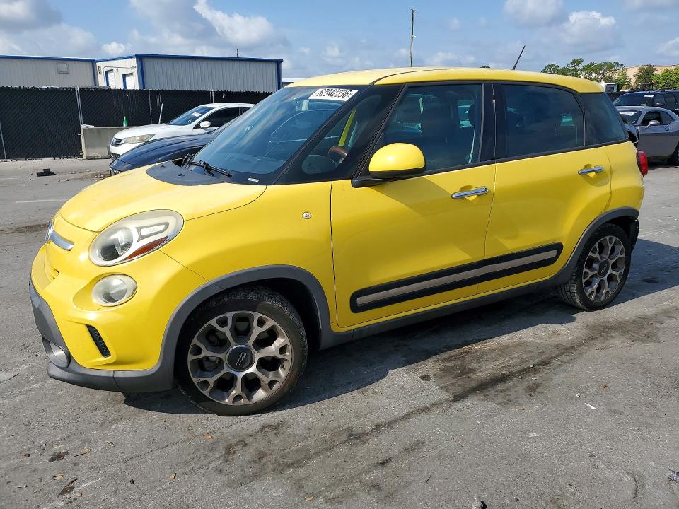 2014 Fiat 500l VIN ZFBCFADHXEZ019629 COPART salvage auction — REAR END, Fl - Cert Of Title Slvg Rebuildable, sold $500 on 2026-08-06 (photo 1)