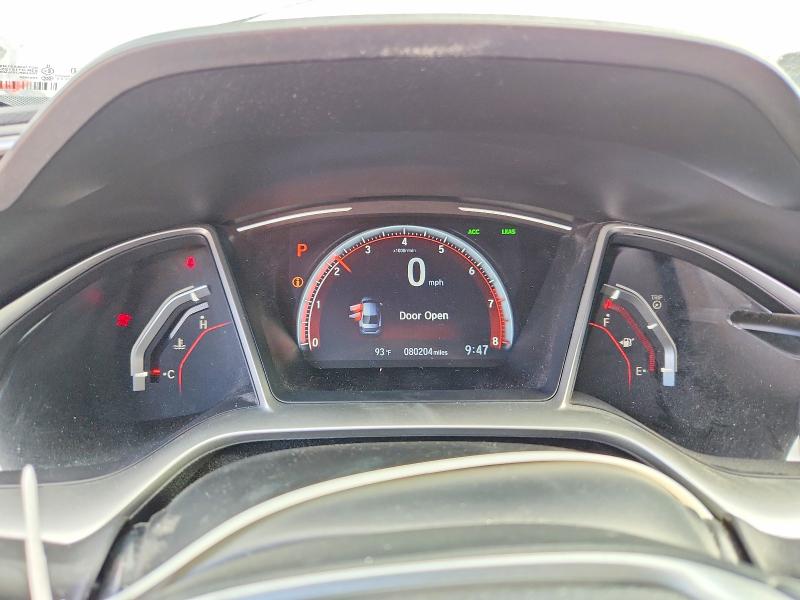 2019 Honda Civic VIN 2HGFC2F89KH545270 COPART salvage auction — REAR END, Ut - Salvage Certificate, sold $7,000 on 2026-08-21 (photo 9)