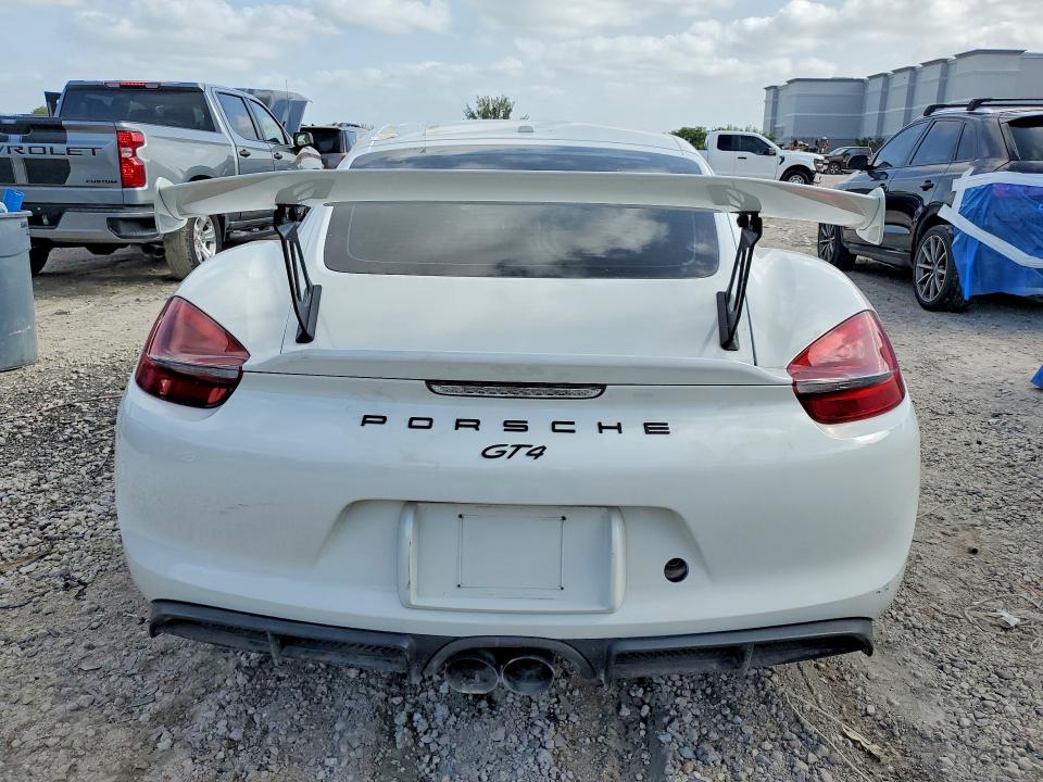 2016 Porsche Cayman VIN WP0AC2A82GK197098 COPART salvage auction — STRIPPED, Nj - Cert Of Title-Salvage (P), sold $11,500 on 2026-07-21 (photo 6)
