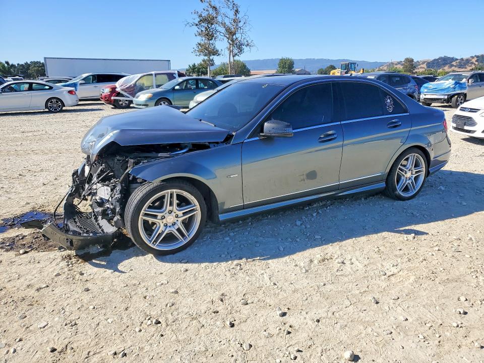 2012 Mercedes-benz C-klasse VIN WDDGF4HB7CR240422 COPART salvage auction — FRONT END, Ca - Salvage Certificate, sold $500 on 2026-08-18 (photo 1)