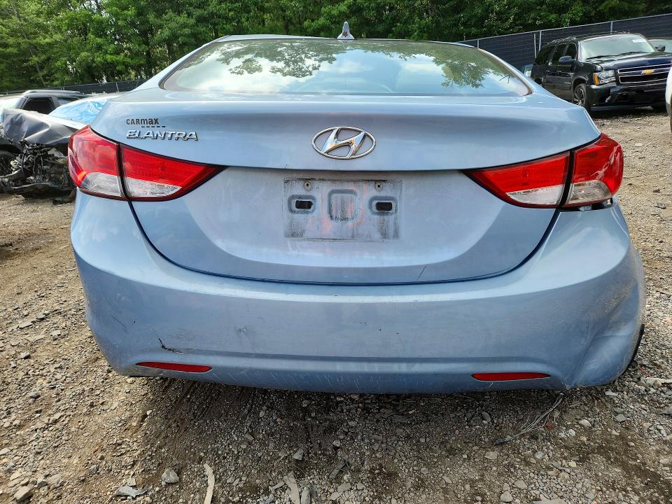 2013 Hyundai Elantra VIN KMHDH4AE4DU753231 COPART salvage auction — ROLLOVER, Md - Cert Of Salvage > 75% Damage, sold $225 on 2026-07-21 (photo 6)