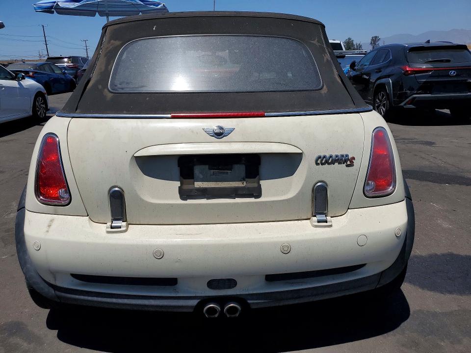 2006 Mini Cooper VIN WMWRH33566TF89054 COPART salvage auction — FRONT END, CA - SALVAGE CERTIFICATE, sold $575 on 2026-08-10 (photo 6)