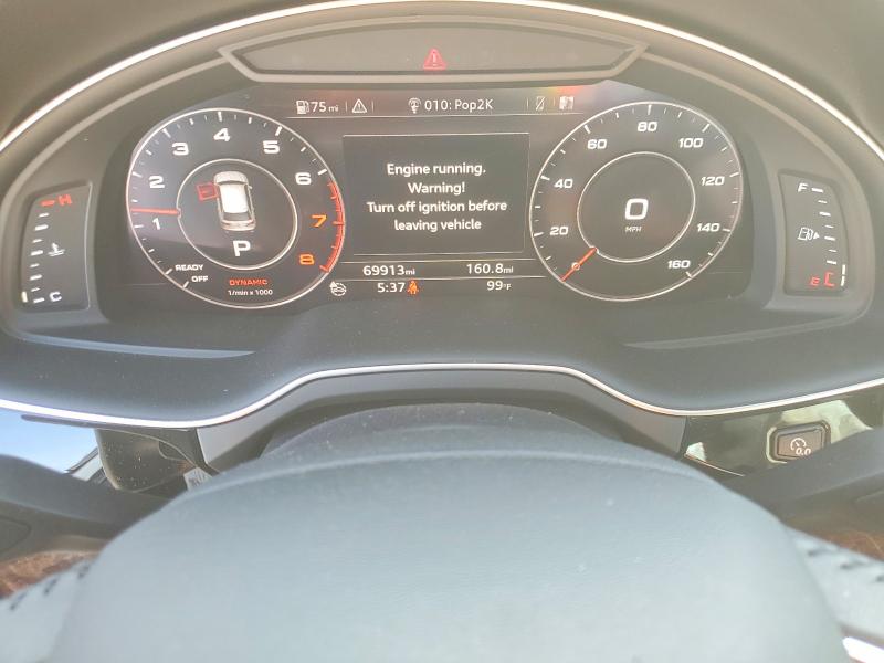 2017 Audi Q7 VIN WA1LAAF74HD039208 COPART salvage auction — UNDERCARRIAGE, Tx - Salvage Vehicle Title, sold $3,250 on 2026-07-21 (photo 9)
